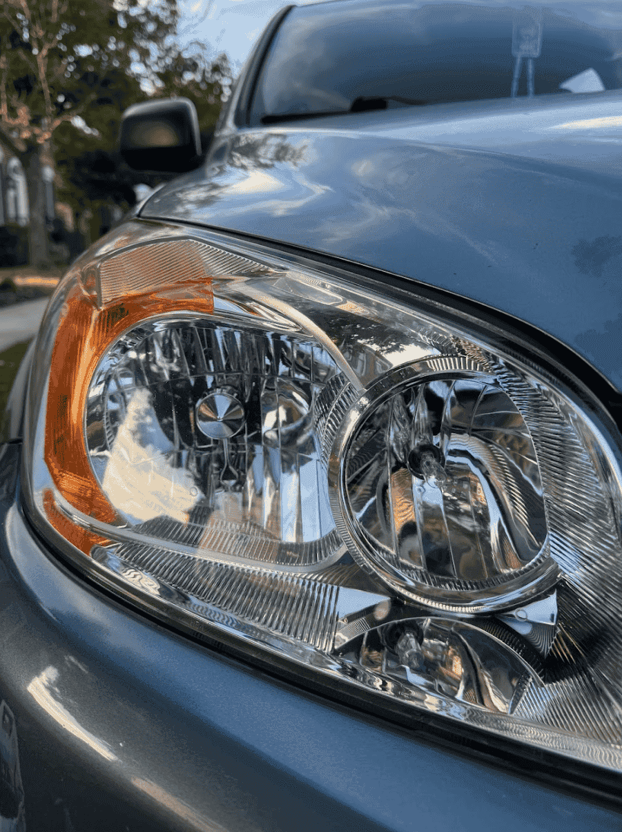Headlight after restoration - crystal clear