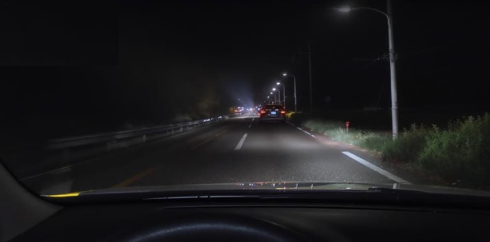 Road visibility after restoration